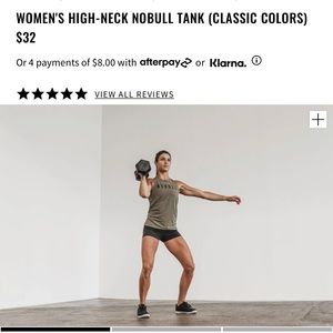 WOMEN'S HIGH-NECK NOBULL TANK - Medium- ARMY GREEN